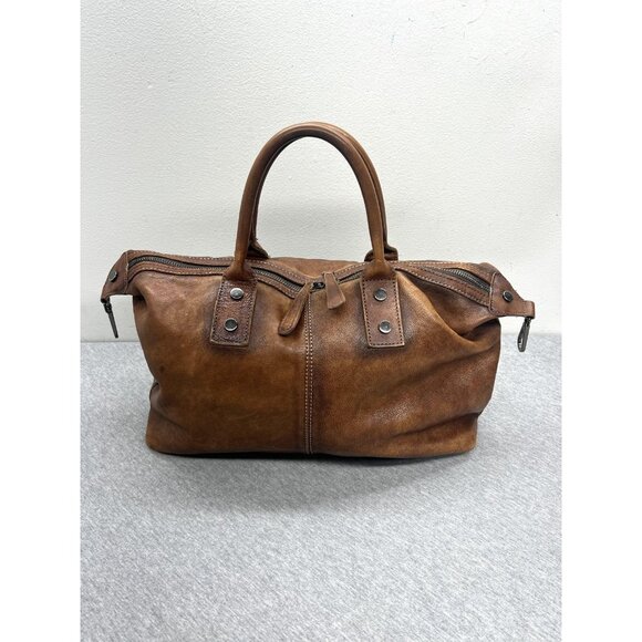 Iswee Genuine Leather Satchel Tote Bag Top Handle Handbag Designer Brown Purse - Picture 2 of 15